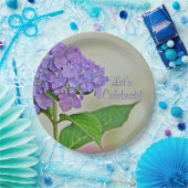 Lavender Hydrangea Let's Celebratre Pappteller (Party)