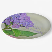 Lavender Hydrangea Let's Celebratre Pappteller (Schrägansicht)