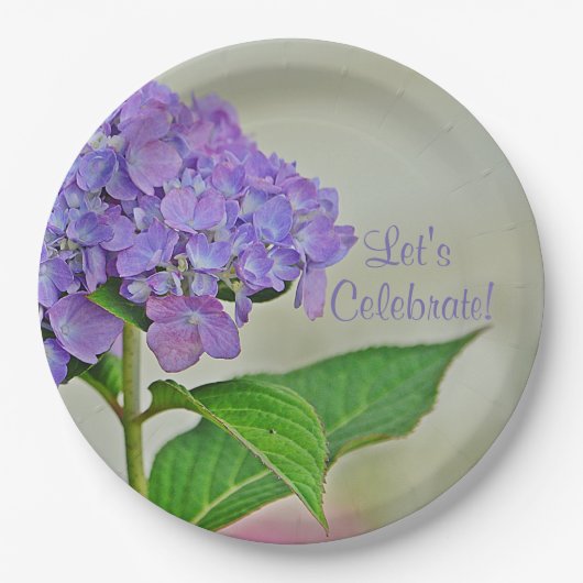 Lavender Hydrangea Let's Celebratre Pappteller (Vorderseite)