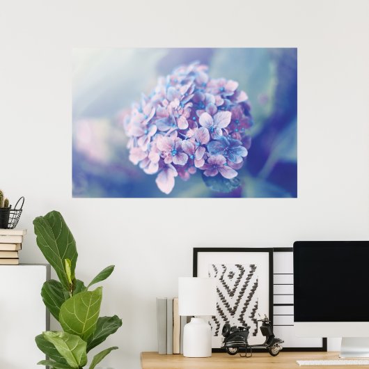 Lavender Hydrangea Poster (Heimbüro)