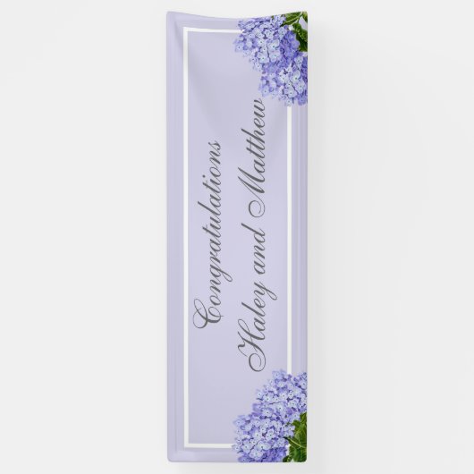 Lavender Hydrangea Wedding Banner (Vertikal)
