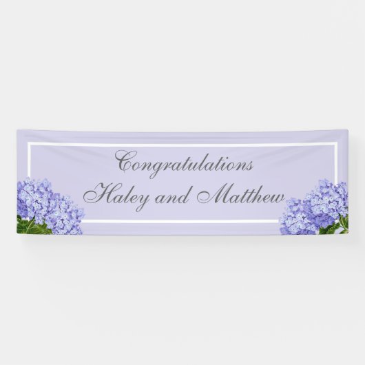 Lavender Hydrangea Wedding Banner (Horizontal)