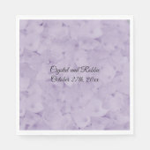 Lavender Hydrangea Wedding Paper Napkins Serviette (Vorderseite)