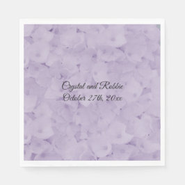 Lavender Hydrangea Wedding Paper Napkins Serviette