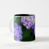 Lavender Hydrangea Zweifarbige Tasse (Vorderseite Links)