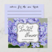 Lavender Hydrangeas Brautparty Advice Hinweiskarte (Vorne/Hinten)