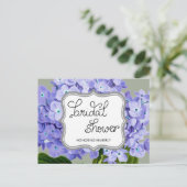 Lavender Hydrangeas Brautparty Advice Hinweiskarte (Stehend Vorderseite)