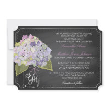 Lavender Hydrangeas Chalkboard Rustikale Hochzeit