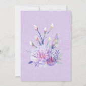 Lavender Hydrangeas Floral Bridesmaids Luncheon Einladung (Rückseite)