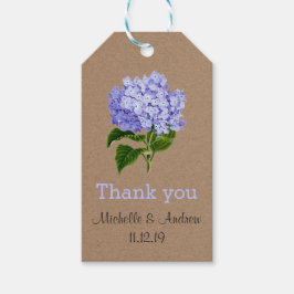 Lavender Hydrangeas Floral Vielen Dank für Ihre Ho Geschenkanhänger