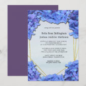 Lavender Hydrangeas Floral Wedding Einladung (Vorne/Hinten)