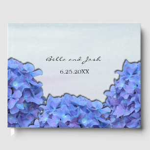 Lavender Hydrangeas Floral Wedding Gästebuch