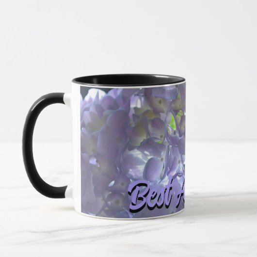 Lavender Hydrangeas lila Blumentante aller Zeiten Tasse (Links)
