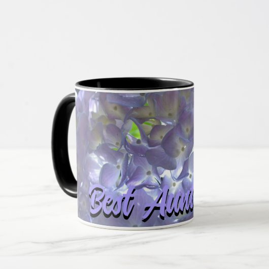 Lavender Hydrangeas lila Blumentante aller Zeiten Tasse (Vorderseite Links)