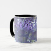 Lavender Hydrangeas #momlife Tasse (Vorderseite Links)