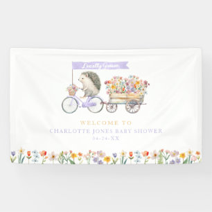 Lavender Igel Baby Dusche Begrüßungsbanner Banner