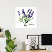 Lavender Illustration Botanical Poster (Heimbüro)