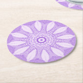 Lavender-Imitate - Design Runder Pappuntersetzer (Angewinkelt)