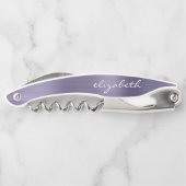 Lavender-Imitate Gestaltete Personalisierte Schrif Kellnermesser (Rückseite)