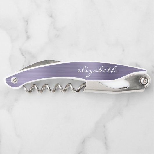 Lavender-Imitate Gestaltete Personalisierte Schrif Kellnermesser (Rückseite)