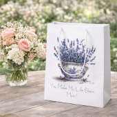 Lavender in Delft Blue, customizable  Mittlere Geschenktüte