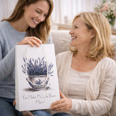 Lavender in Delft Blue, customizable  Mittlere Geschenktüte