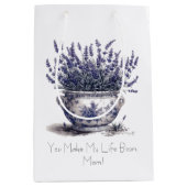 Lavender in Delft Blue, customizable  Mittlere Geschenktüte (Vorderseite)