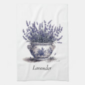 Lavender in Delft Blue Geschirrtuch (Vertikal)