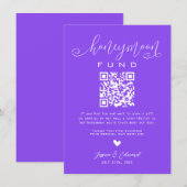 Lavender Indigo Honeymoon Fund Qr Code Minimalisti (Vorne/Hinten)