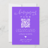 Lavender Indigo Honeymoon Fund Qr Code Minimalisti (Vorderseite)