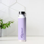 Lavender-individuelle Name-Skript Trinkflasche