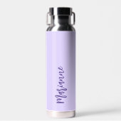 Lavender-individuelle Name-Skript Trinkflasche (Vorne)