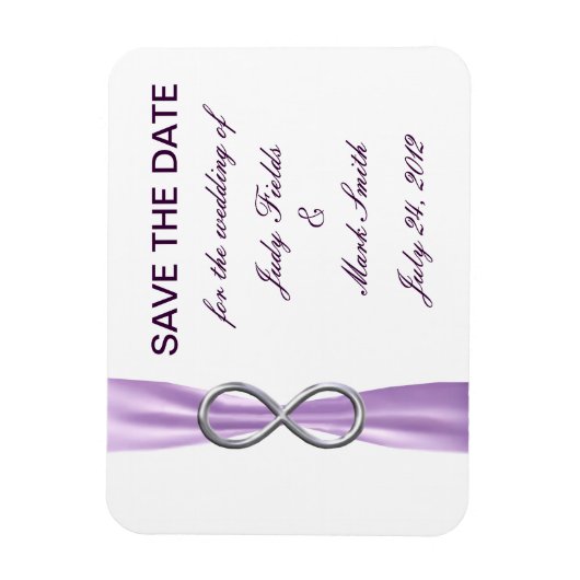 Lavender Infinity speichern Sie das Datumsfenster Magnet (Vertikal)