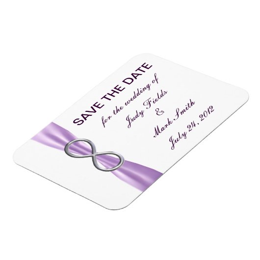 Lavender Infinity speichern Sie das Datumsfenster Magnet (Linke Seite)