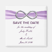 Lavender Infinity speichern Sie das Datumsfenster Magnet (Vorne)