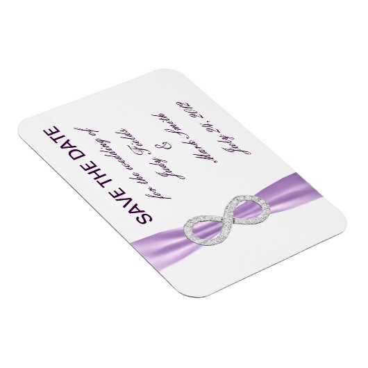 Lavender Infinity speichern Sie das Datumsfenster Magnet (Rechte Seite)