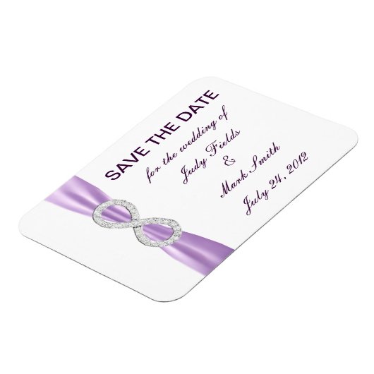 Lavender Infinity speichern Sie das Datumsfenster Magnet (Linke Seite)