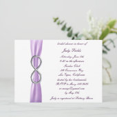 Lavender Infinity Wedding Bridal Dusche Einladung (Stehend Vorderseite)