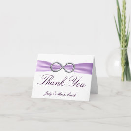 Lavender Infinity Wedding Dankeschön Card Dankeskarte