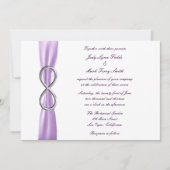 Lavender Infinity Wedding Einladung (Vorderseite)