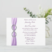 Lavender Infinity Wedding Einladung (Stehend Vorderseite)