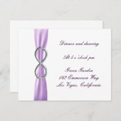 Lavender Infinity Wedding Reception Card Begleitkarte (Vorne/Hinten)