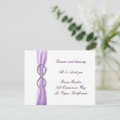 Lavender Infinity Wedding Reception Card Begleitkarte (Stehend Vorderseite)