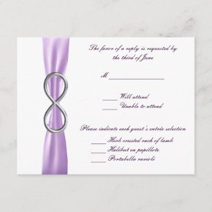 Lavender Infinity Wedding Response Card RSVP Karte