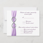 Lavender Infinity Wedding Response Card RSVP Karte (Vorderseite)