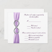 Lavender Infinity Wedding Response Card RSVP Karte (Vorne/Hinten)