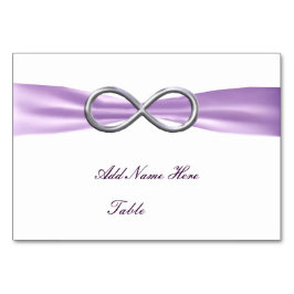 Lavender Infinity Wedding Table Platzkarte Tischnummer