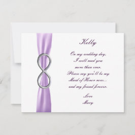Lavender Infinity Wedding Trauzeugin Card Einladung