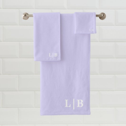 Lavender Initials Badetücher Set