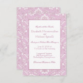 Lavender Invitation, William Morris Style Einladung (Vorne/Hinten)